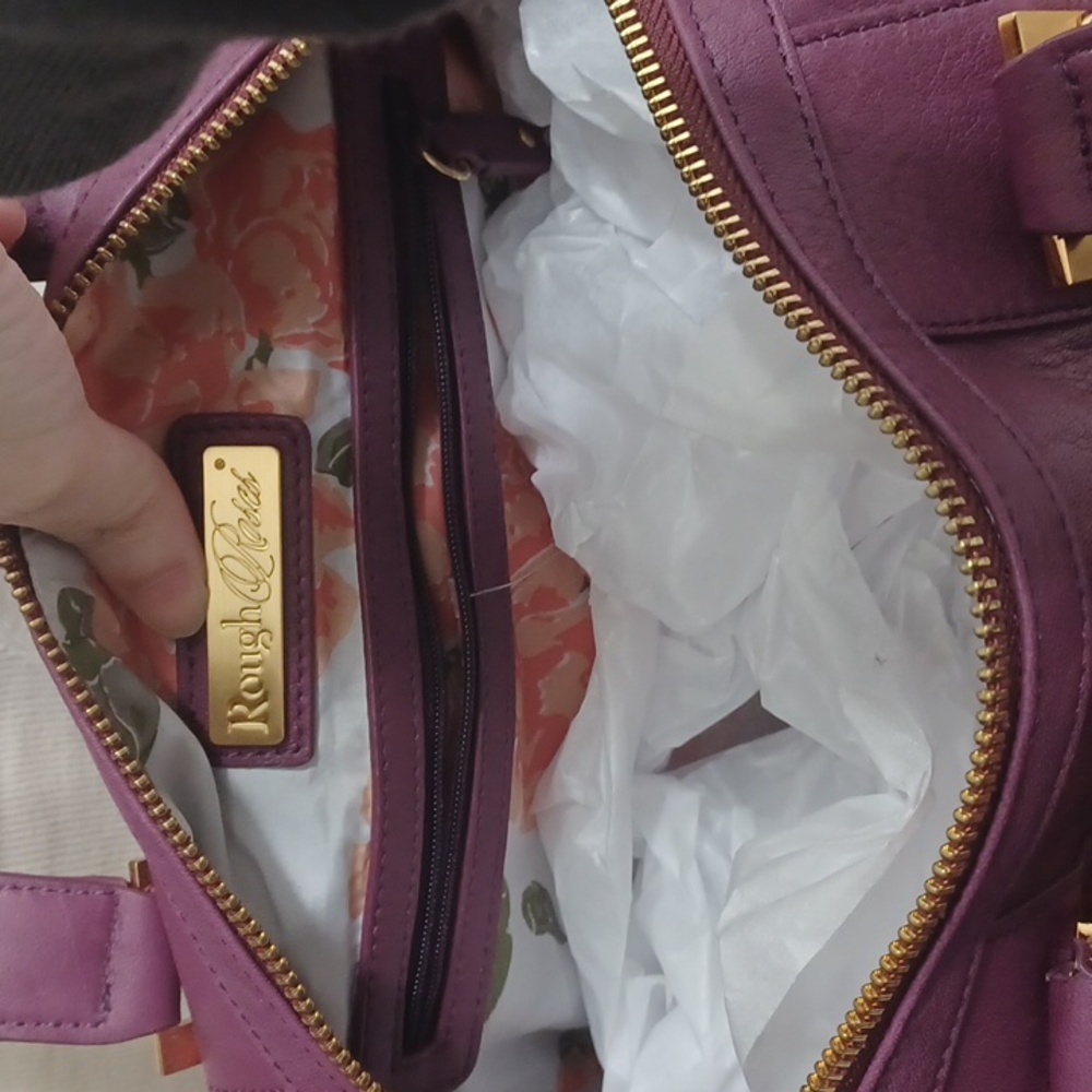 Beautiful Rough Rose's leather top handle bag - Picture 4 of 8